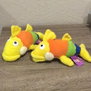 Bundle of 2 Fish Philosophy Plush Pete the Perch Stuffed Animal Toy Colorful 8"